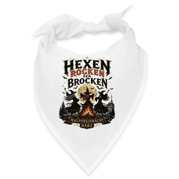  Hexen Geschenkidee Brocken-rocken - Bandana - Weiß - Vorne