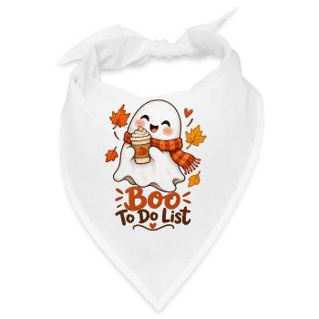 Boo To Do Liste Geist im Herbst - Bandana - Weiß - Vorne