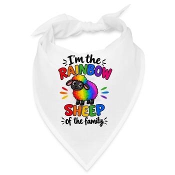 I’m the Rainbow Sheep of the Family  - Bandana - Weiß - Vorne