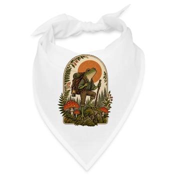 Frosch Wandern Natur Pilze Outdoor - Bandana - Weiß - Vorne