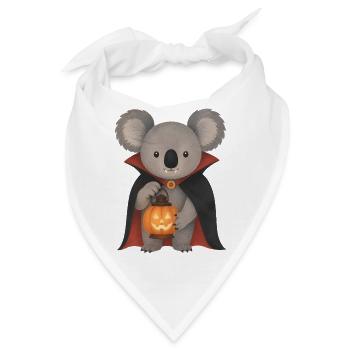 Vampirkoala und Kürbislaterne - Bandana - Weiß - Vorne
