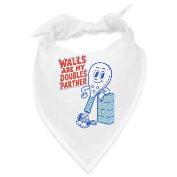 Padel – Walls Are My Doubles Partner - Bandana - Weiß - Vorne