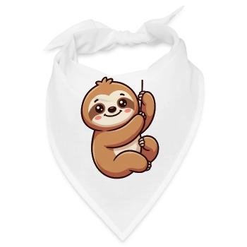 Lustiges Faultier am Seil - Bandana - Weiß - Vorne
