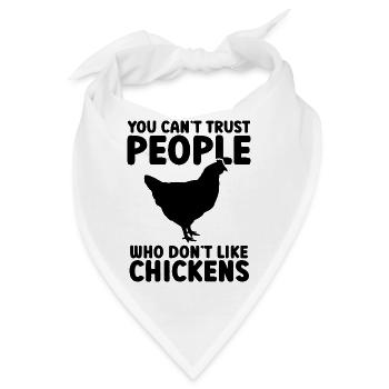 Huhn Humor Sarkasmus - Bandana - Weiß - Vorne