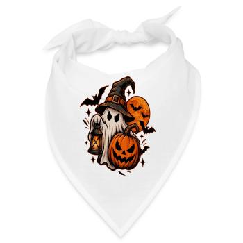 Spukhaftes Halloween Design - Bandana - Weiß - Vorne