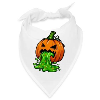 Giftiger Halloween Kürbis - Bandana - Weiß - Vorne