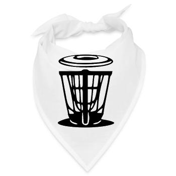 Discgolf Geschenkidee Spieler - Bandana - Weiß - Vorne