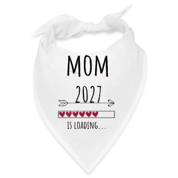 Pregnancy Announcement – Mama 2027 Geschenk - Bandana - Weiß - Vorne