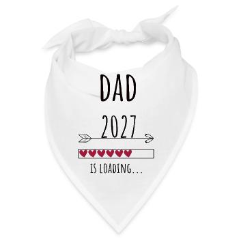 Pregnancy Announcement – Papa 2027 Geschenk - Bandana - Weiß - Vorne