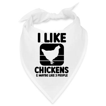 Huhn Spruch Sarkasmus - Bandana - Weiß - Vorne