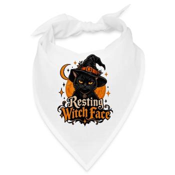 "Das ultimative "Resting Witch Face"-Design! - Bandana - Weiß - Vorne