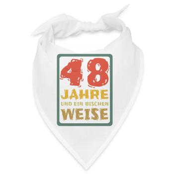Weisheit 48 - Bandana - Weiß - Vorne