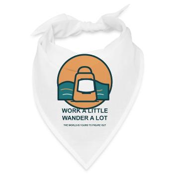 Weniger Arbeit, Mehr Reisen - Bandana - Weiß - Vorne