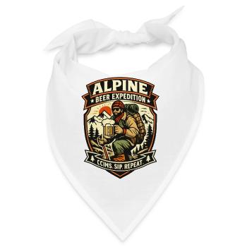 Alpine Bier Expedition - Bandana - Weiß - Vorne