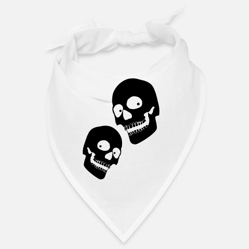 twoskulls1 - Bandana - blanc