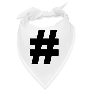 Hashtag - Bandana - Weiß - Vorne