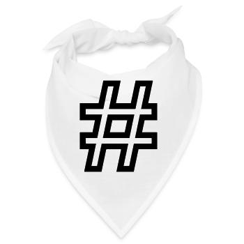 Hashtag - Bandana - Weiß - Vorne