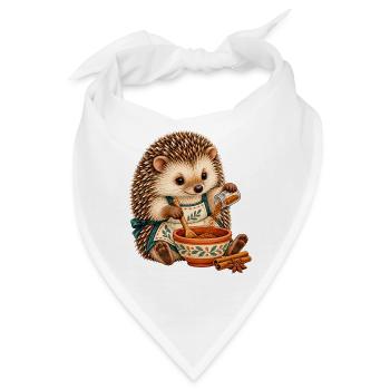 Igel mischt Gewürze - Bandana - Weiß - Vorne