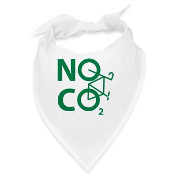 NO CO2 - Radfahrer und Fahrradfahrer Design - Bandana - Weiß - Vorne