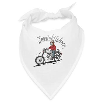 DDR Simson S51 Zweitaktfahrer - Bandana - Weiß - Vorne