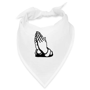 Pray - Bandana - Weiß - Vorne