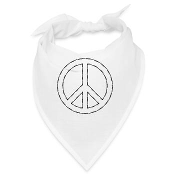Peace - Bandana - Weiß - Vorne