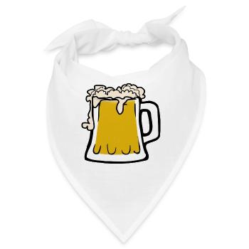 alcohol bier - Bandana - Weiß - Vorne