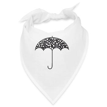 Regenschirm Illustration - Bandana - Weiß - Vorne