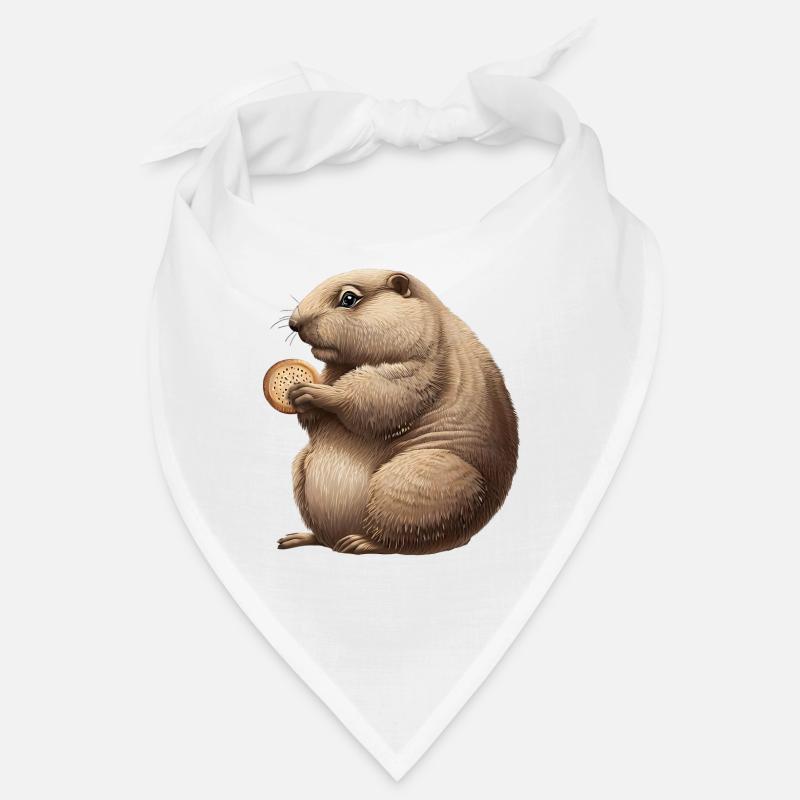 Groundhog mit Cracker Bandana
