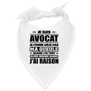 Ich bin Anwalt - Anwalt Humor Geschenk - Bandana - Weiß - Vorne