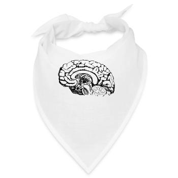 Gehirn Anatomie - Bandana - Weiß - Vorne