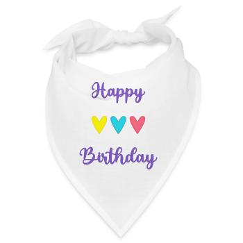 ALLES GUTE ZUM GEBURTSTAG!. ALLES GUTE ZUM GEBURTSTAG!. JAHRESTAG. - Bandana - Weiß - Vorne