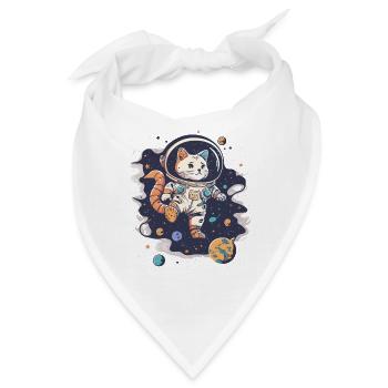 Katzenartige Weltraum-Abenteurerin - Bandana - Weiß - Vorne