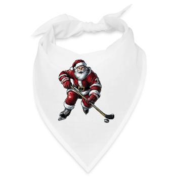 Eishockeyspieler Weihnachten - Bandana - Weiß - Vorne