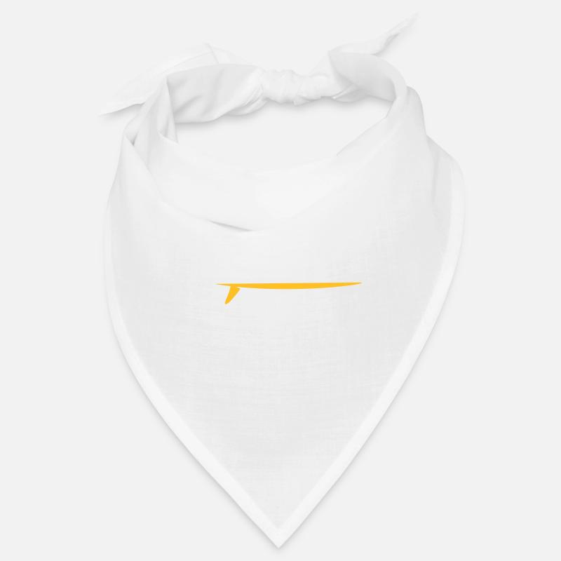 A Surfer With His Surfboard - Bandana - white