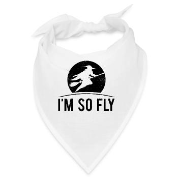 Happy Halloween - I'm so fly - Bandana - Weiß - Vorne