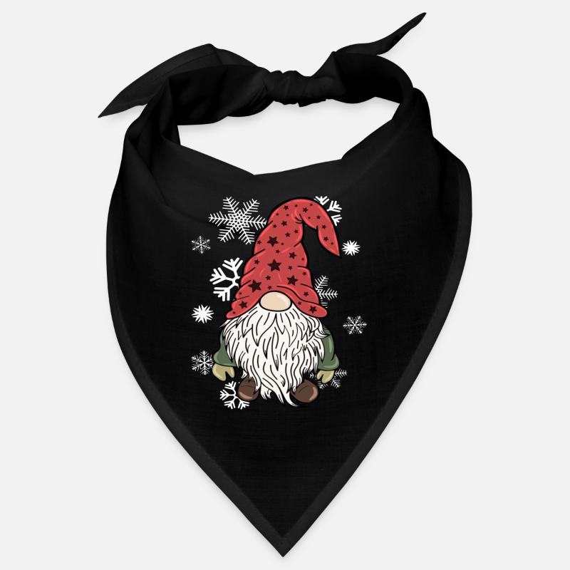 Gnome Elfes de Noël Flocons de neige Bandana