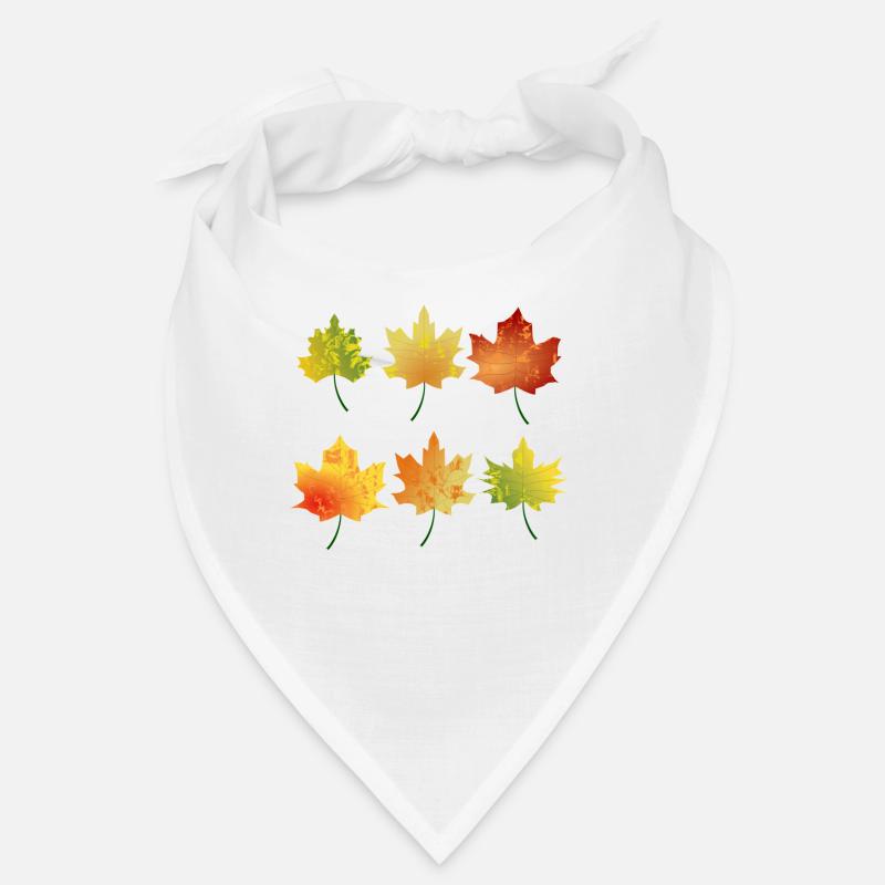 Herbst Blätter - Bandana - Weiß