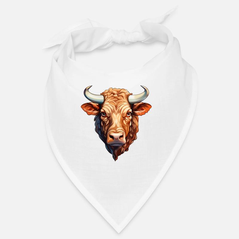Taureau - Bandana - blanc