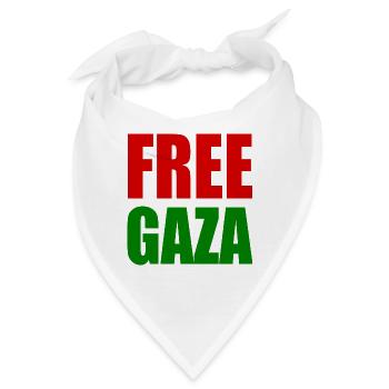 Free gaza - Bandana - Weiß - Vorne