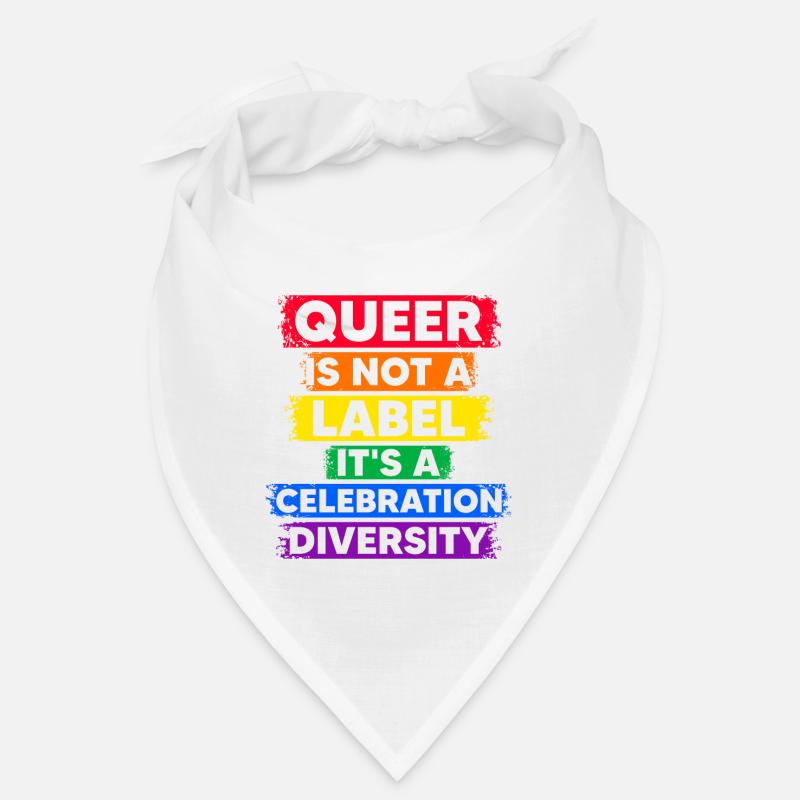 Queer n’est pas une étiquette, c’est une célébration des plongeurs - Bandana - blanc