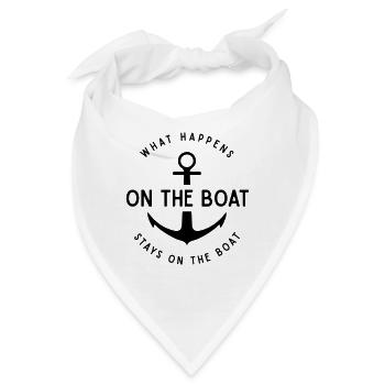THE FASHION TEE - WHAT HAPENS ON THE BOAT - Bandana - Weiß - Vorne