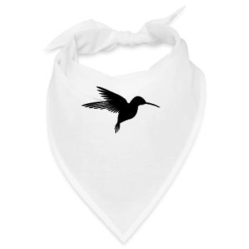 Kolibri Silhouette - Bandana - Weiß - Vorne