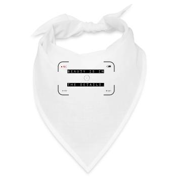 Beauty is in the details - Bandana - Weiß - Vorne