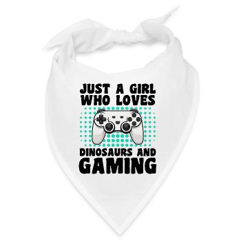 Gamer und Dinosaurier: Videospiele und Vorgeschichte - Bandana - Weiß - Vorne