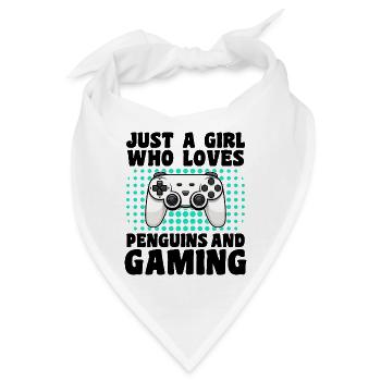 Gamer und Pinguine: Videospiele und eisige Abenteuer - Bandana - Weiß - Vorne