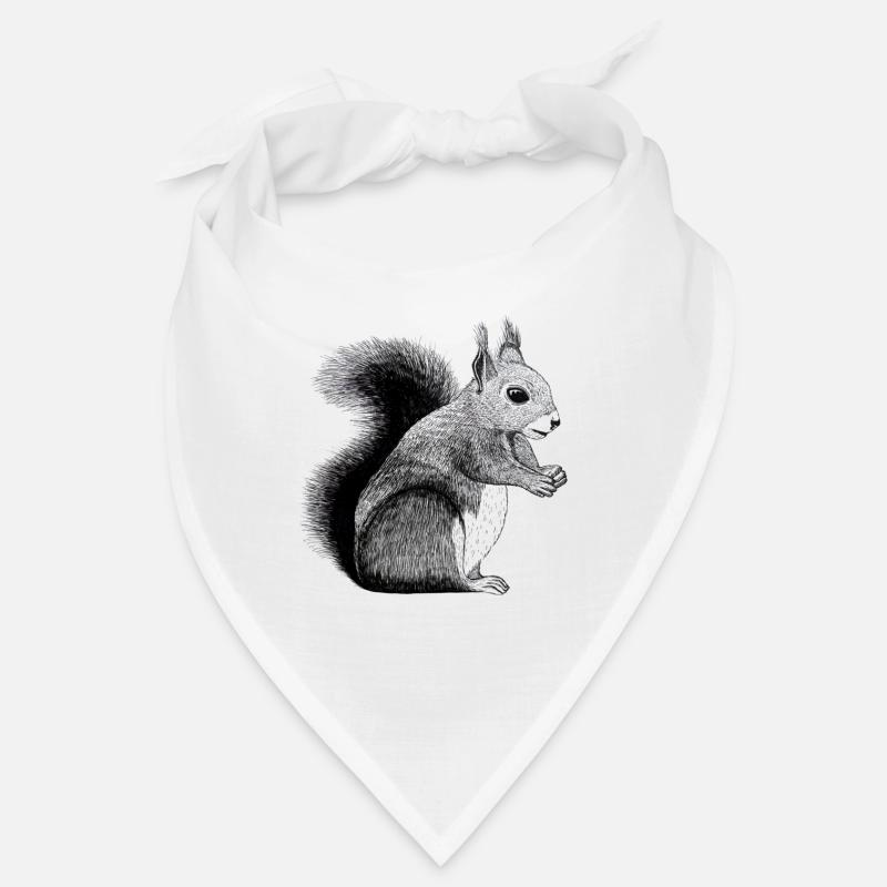Eichhörnchen Tier Süß Bild Kinder Wald - Bandana - Weiß