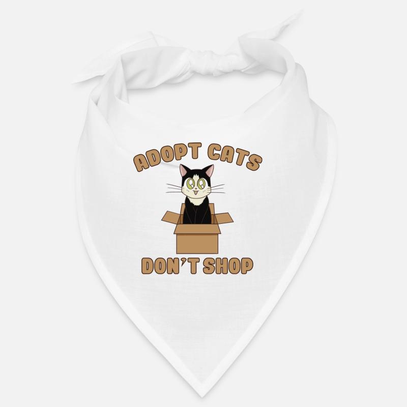 Chat mignon noir et blanc Bandana