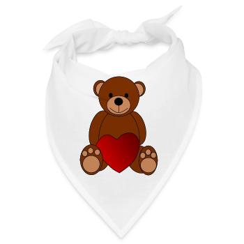 teddybaer teddy baer grizzly braunbaer schwarzbaer - Bandana - Weiß - Vorne