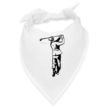 Golf - Golfen - Golfer - Bandana - Weiß - Vorne